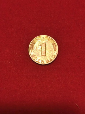 German coin 1 pfennig used
