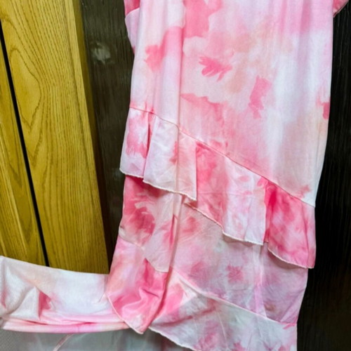 Dress pink, like new, elastic, sizes S/L