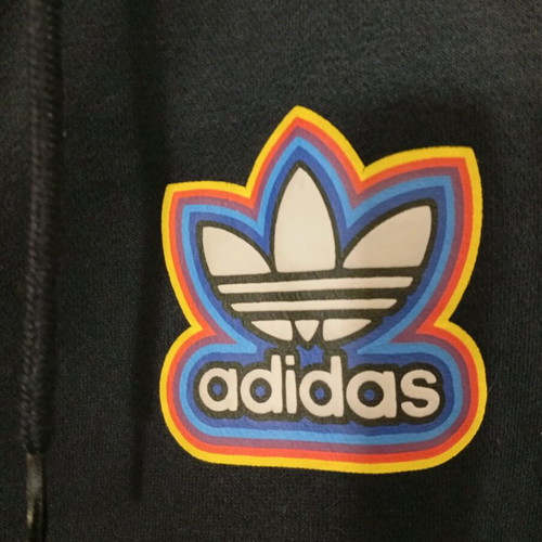 Adidas FZ HOOD FLE cotton hoodie blue size S like new