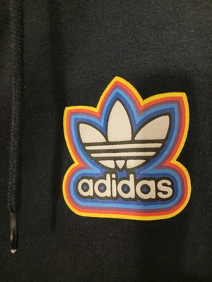 Adidas FZ HOOD FLE cotton hoodie blue size S like new