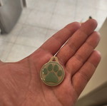 Smart Pet Tag NFC with paw design