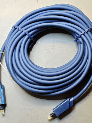Cliktronic SPDIF Optical Audio Fiber 10 Meters New with Adapter