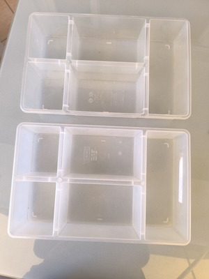 IKEA drawer organizers set of 2 with 5 compartments used
