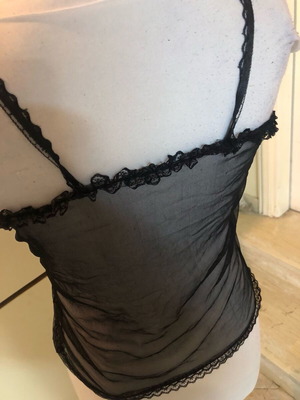 Transparent lingerie like new, black with details