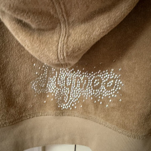 My Moo Beige Women's Crop Zip-Up Sweatshirt used, XL