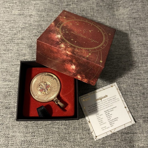 Gemini 2021 Zodiac Signs silver coin 500 Francs Cameroon with box