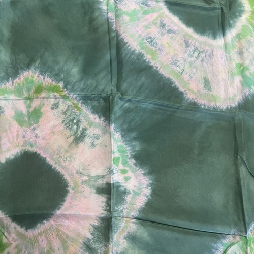 Silk scarf new, green