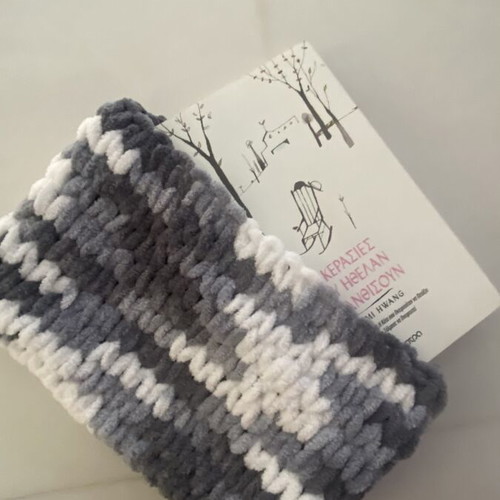 Handmade knitted book cover like new