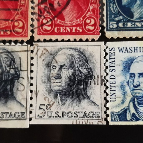 Γραμματόσημα George Washington σαν καινούργια, ΗΠΑ 1908-1981, σετ 5 τεμ.