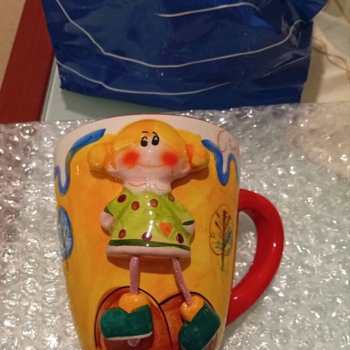 Ceramic 3D mug new with girl design
