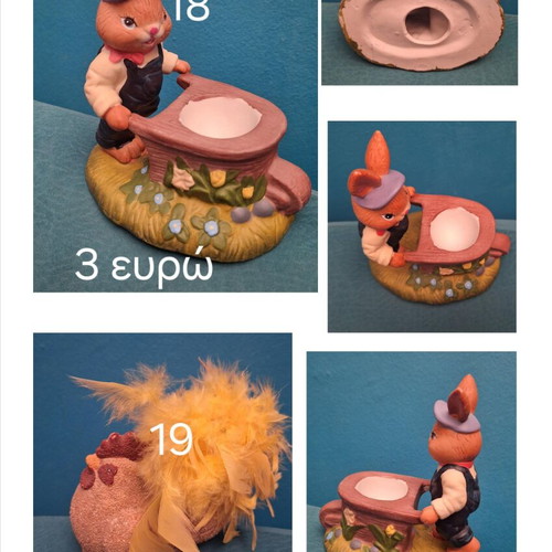 Easter pack of 6 ceramic egg holders new