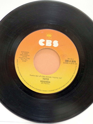 Toto Rosanna & It's a Feeling 7'' βινύλιο μεταχειρισμένο, ροκ