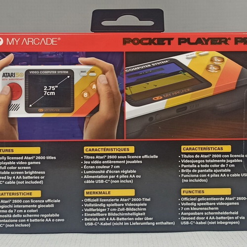 My Arcade Atari Pocket Player Pro new portable game system with 100 games