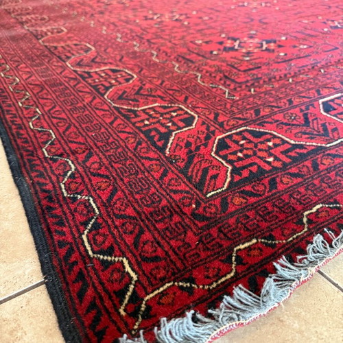 Handmade red bordeaux rug like new 3.2x2.4 meters