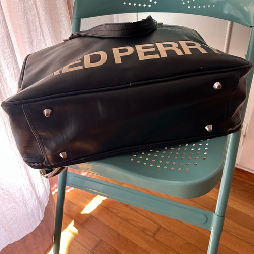 Fred Perry large handbag like new, black and white, 35x40 cm