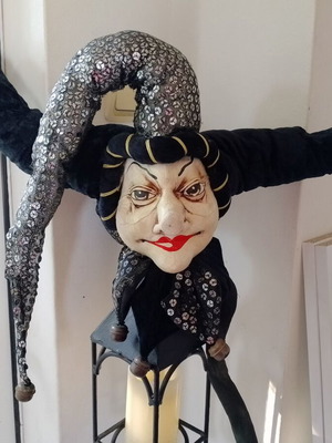 Decorative jester doll used