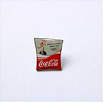  Σήμα pin κονκάρδα Ολυμπιακοί Αγώνες 2004 , χορηγός Coca Cola , Λαμπαδηδρομιών .TORCH RELAY LOGO COCA COLA SPONSOR ATHENS 2004 OLYMPIC GAMES PIN
