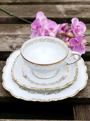 Schwarzenhammer Bavaria Germany vintage triple coffee set used