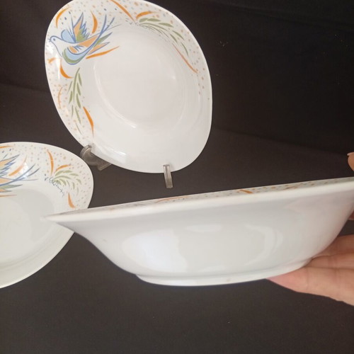 Pizza Fan set of 3 deep porcelain plates with Giorgos Stathopoulos design, 21cm