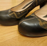 Fendi leather brown pumps used, size 39