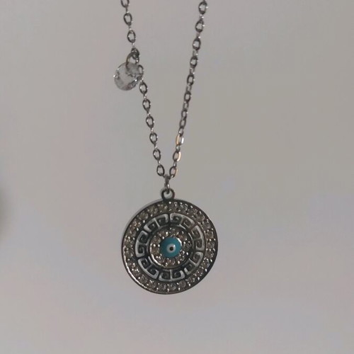 Round mataki with crystal silver new