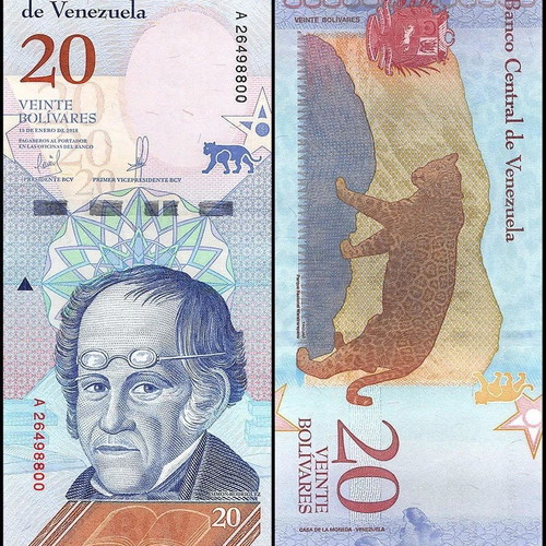 Βενεζουέλα 20 Bolivares χαρτονόμισμα 2018, Σίμον Ροντρίγκεζ