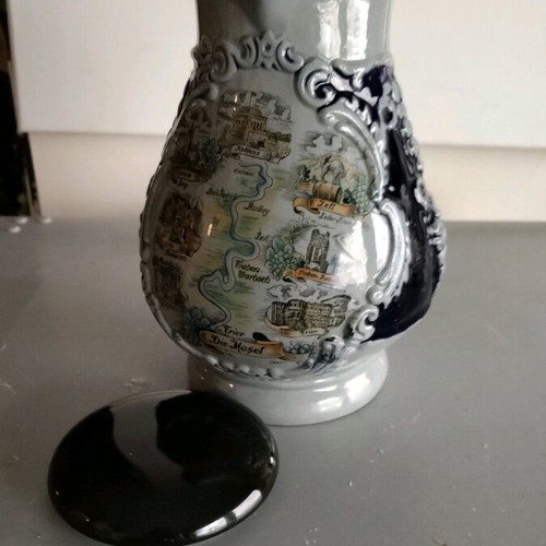 Ceramic decorative jug new, 1 liter, 20 cm height