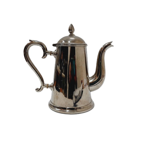 Vintage stainless steel teapot 0.75 L chrome-silver