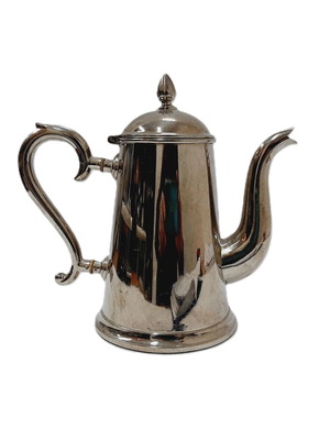 Vintage stainless steel teapot 0.75 L chrome-silver
