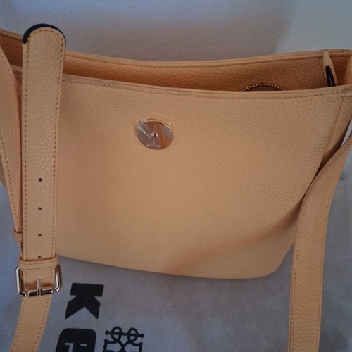 Kem shoulder bag new, crossbody, yellow, with inner and outer pocket