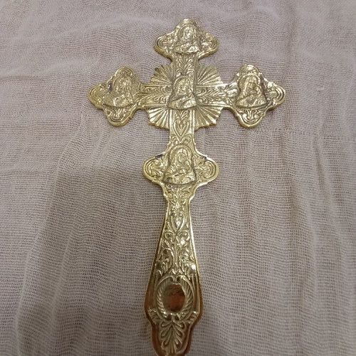 Bronze Blessing Cross with Icons 22.5cm New