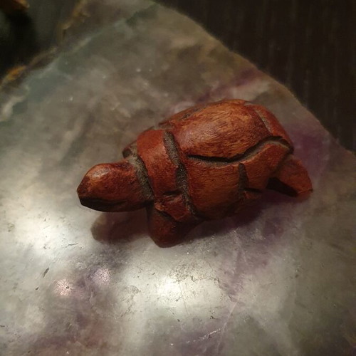 Wooden decorative carved turtle from Corfu new
