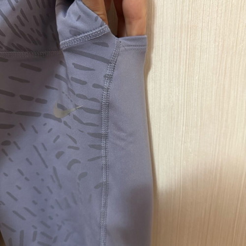 Nike women's leggings like new, grey-blue with subtle pattern