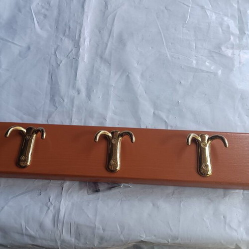 Handmade wooden coat rack 60cm new, with 5 double hooks