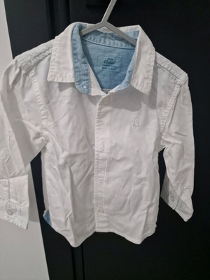 Long-sleeve shirt 18-24 months white like new