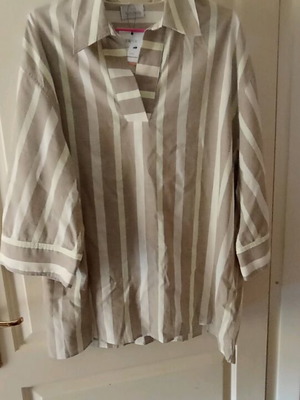 Cotton shirt new, tunic with 3/4 sleeve, one size
