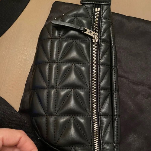 Karl Lagerfeld leather waist bag like new, black