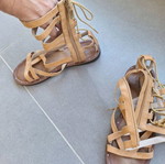 Migato high platform sandals like new, beige, size 40