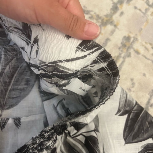 Mango women's summer pants with wide legs and Hawaiian print XL like new