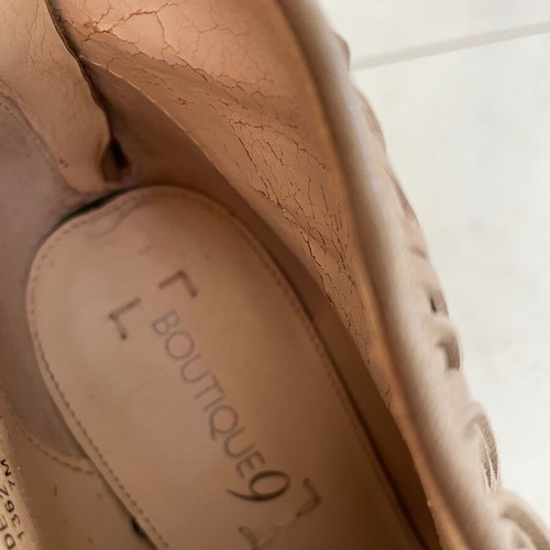 Leather ankle boots, beige, size 37