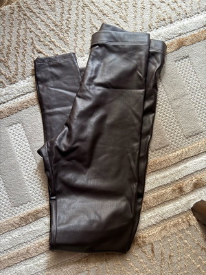 H&M leather thermal leggings like new, brown mocha, size XS