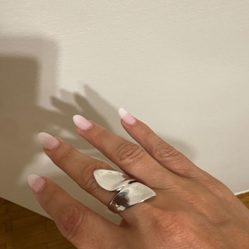 Ring leaf-shaped stainless steel new