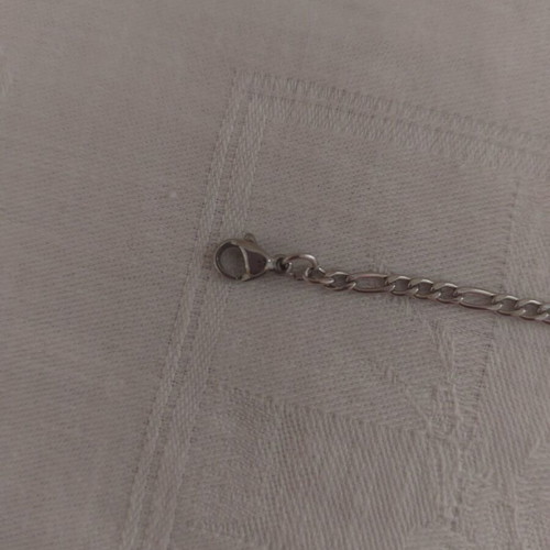 Bracelet from stainless steel like new, silver color, length 17+5 cm