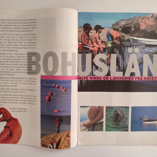 Vintage travel guide to Western Sweden used, Danish language, 2001
