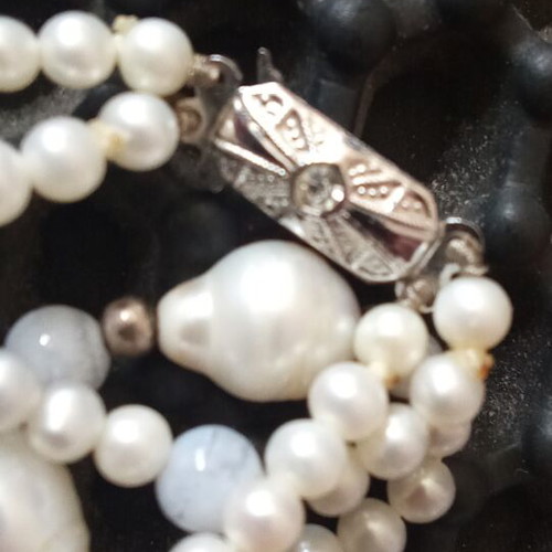 Mala Yungdrung vintage silver 835 Buddhist necklace with wooden beads