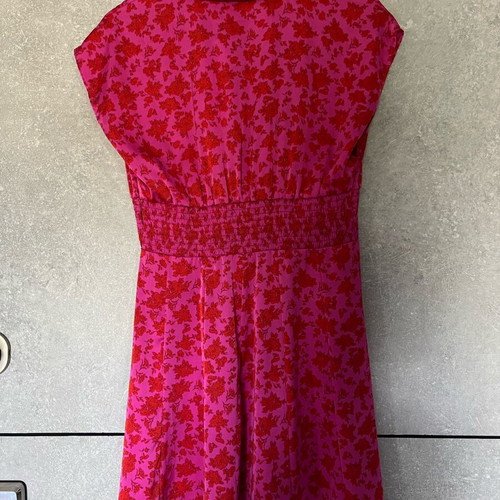 Zara women's short dress new, size S, red and pink