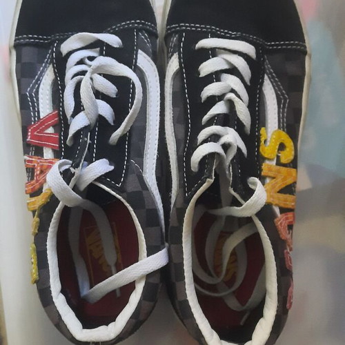 Vans unisex shoes like new, size 38.5, black and yellow