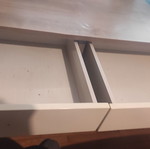Desk like new with drawers and knobs in packaging