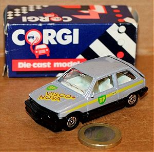 Corgi Vauxhall Nova (Made in Great Britain) Μεταλλική Μινιατούρα. Κλίμακα 1:60? Καινούργιο. Εργοστασιακό πρόβλημα με τα μπροστά φώτα --Τιμή 4 ευρώ--