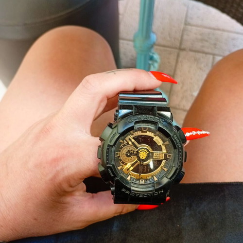 Casio G-Shock GA-110GB black and gold watch like new